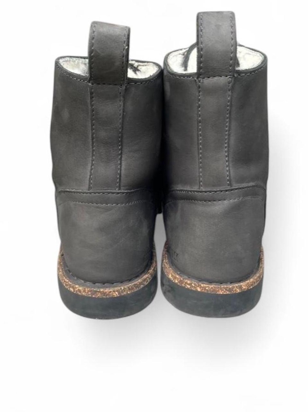 Birkenstock Bryson Graphite Grey Leather Boots Shearling EU 39 Women's 8 Narrow - Picture 5 of 8